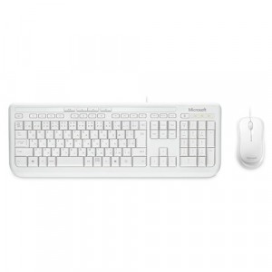 Microsoft Wired Desktop Keyboard and Mouse 600 (White)